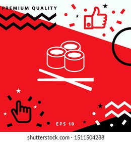 Sushi icon, Graphic elements for your design.