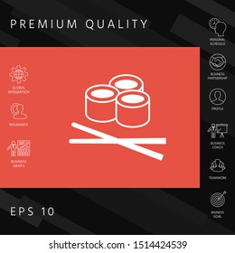 Sushi icon, Graphic elements for your design.