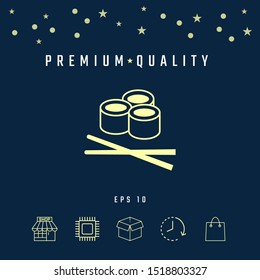 Sushi icon, Graphic elements for your design.