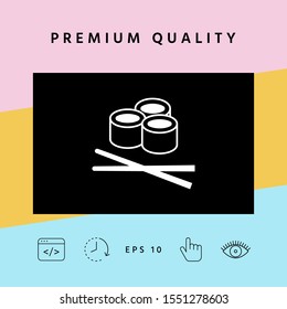 Sushi icon, Graphic elements for your design.