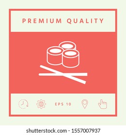 Sushi icon, Graphic elements for your design.