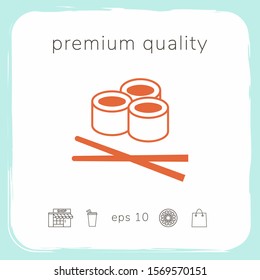 Sushi icon, Graphic elements for your design.