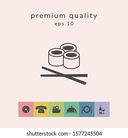 Sushi icon, Graphic elements for your design.