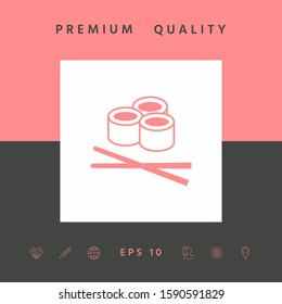 Sushi icon, Graphic elements for your design.