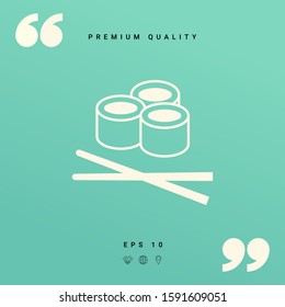 Sushi icon, Graphic elements for your design.