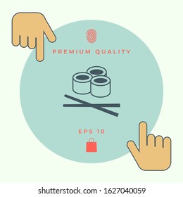 Sushi icon, Graphic elements for your design.