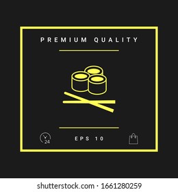 Icono de Sushi, elementos gráficos para su diseño.