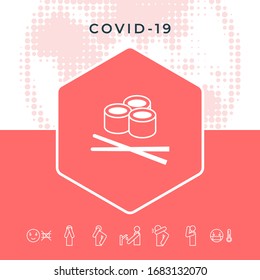 Sushi icon, Graphic elements for your design.