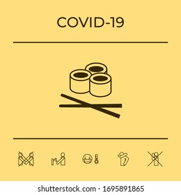 Sushi icon, Graphic elements for your design.