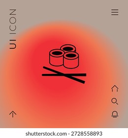 Icono de sushi - Elementos gráficos para su diseño.