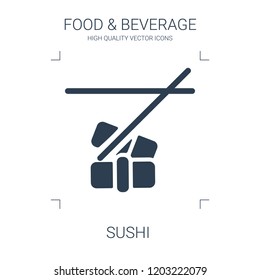 sushi icon. high quality filled sushi icon on white background. from food collection flat trendy vector sushi symbol. use for web and mobile