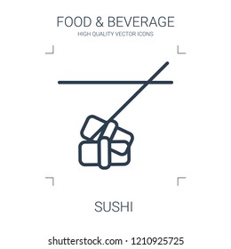 sushi icon. high quality line sushi icon on white background. from food collection flat trendy vector sushi symbol. use for web and mobile
