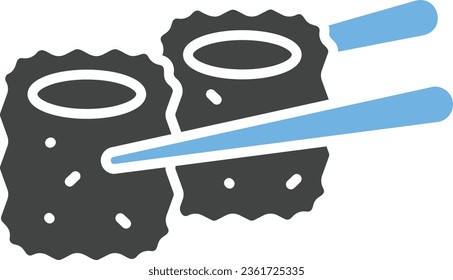 Imagen del icono del sushi. Adecuado para aplicaciones móviles.