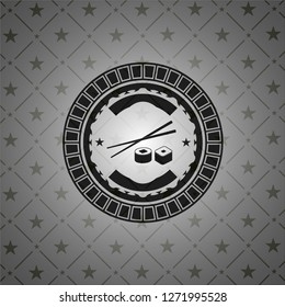 sushi icon inside dark badge