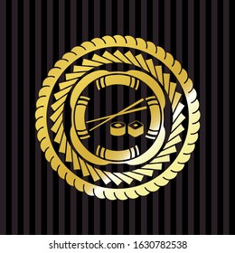sushi icon inside shiny badge