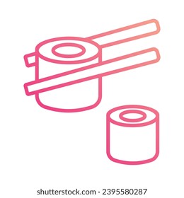 Sushi icon isolate white background vector stock illustration.