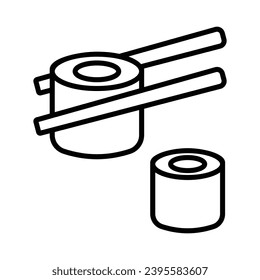 Sushi icon isolate white background vector stock illustration.