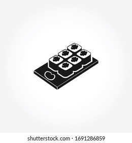 sushi icon. isolated design element