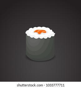 Sushi icon isolated on neutral background. Vector art.