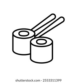 Icono de sushi aislado sobre fondo blanco