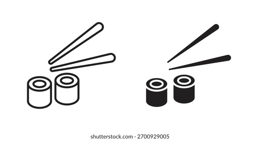 Sushi icon line. eps 10 vector illustration