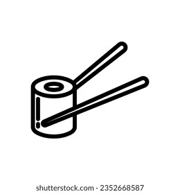 sushi icon line style vector