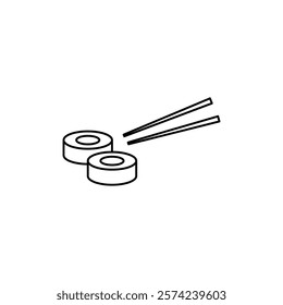 Sushi icon linear logo isolated