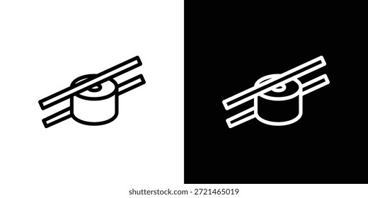 Concepto de logotipo de icono de sushi en trazos
