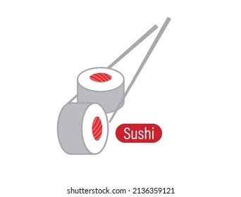 icono de sushi, ilustración vectorial de logotipo 