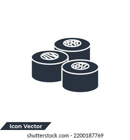 ilustración vectorial del logotipo del icono sushi. plantilla de símbolo sushi para colección de diseño gráfico y web