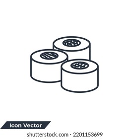 ilustración vectorial del logotipo del icono sushi. plantilla de símbolo sushi para colección de diseño gráfico y web