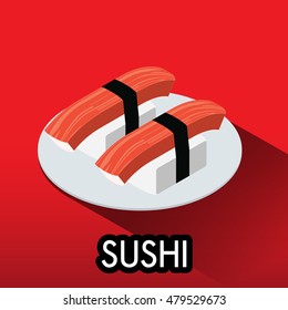 sushi icon on dish
