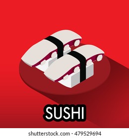 sushi icon on dish
