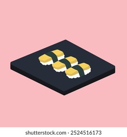 sushi icon on a plate