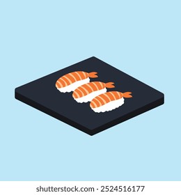 sushi icon on a plate
