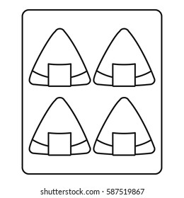 Sushi icon. Outline illustration of sushi vector icon for web