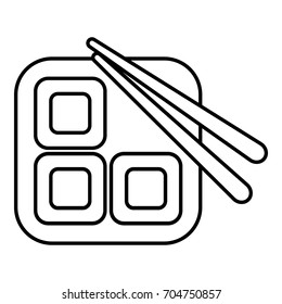 Sushi icon. Outline illustration of sushi vector icon for web
