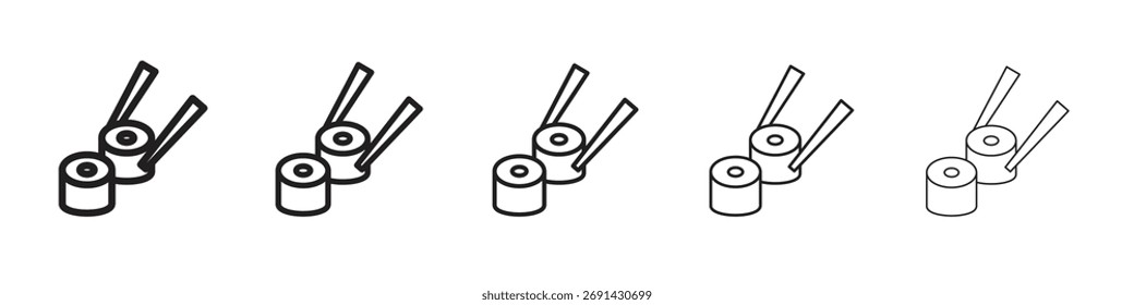 Icono del sushi, ilustración del logotipo del Vector del contorno, pictograma lineal aislado