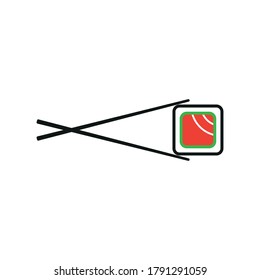 Sushi icon. Sea food. Simple vector illustration on a white background.