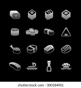 Sushi icon set
