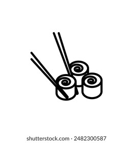 Sushi Icon Set Japanese Cuisine Illustrations for Culinary and Restaurant Projects