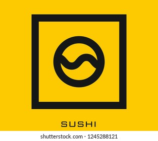Sushi icon signs