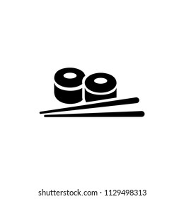 Sushi icon simple flat style illustration image.