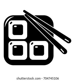 Sushi icon. Simple illustration of sushi vector icon for web