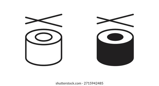 Icono de sushi en formato de Vector moderno simple. Paquete de iconos EPS