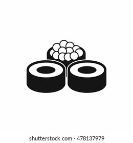 Sushi icon in simple style isolated on white background. Food symbol
