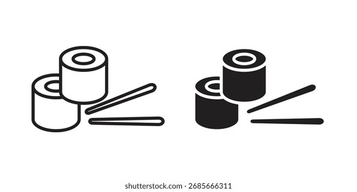 Símbolo de vetor simples de ícone Sushi