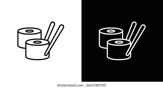Sushi-Symbol. Piktogramm für Schlaganfall. Vektorgrafik. Vektorzeichen für mobile Apps und Websites.