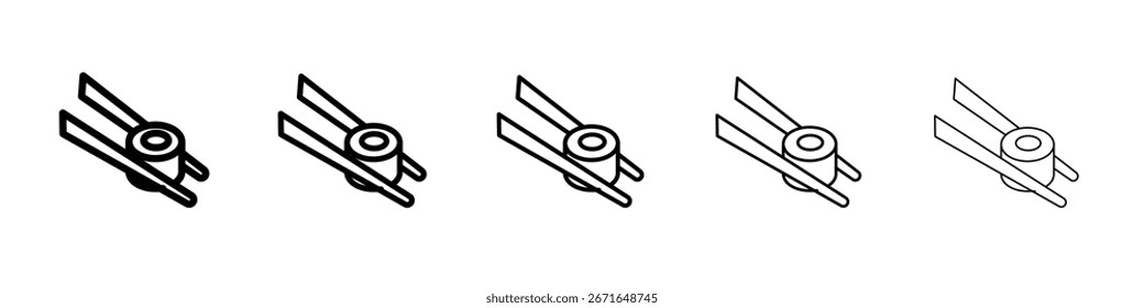 Sushi icon Symbol concept for web design.simple line vector icon. logo illustration.