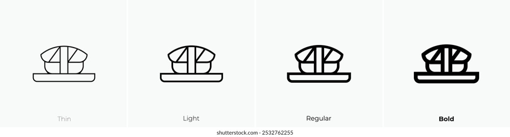 sushi icon. Thin, Light Regular And Bold style design isolated on white background